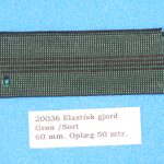 60 mm. sort-grøn elastisk gjord. 20036-10