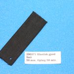50 mm. sort elastisk gjord, 200371-50